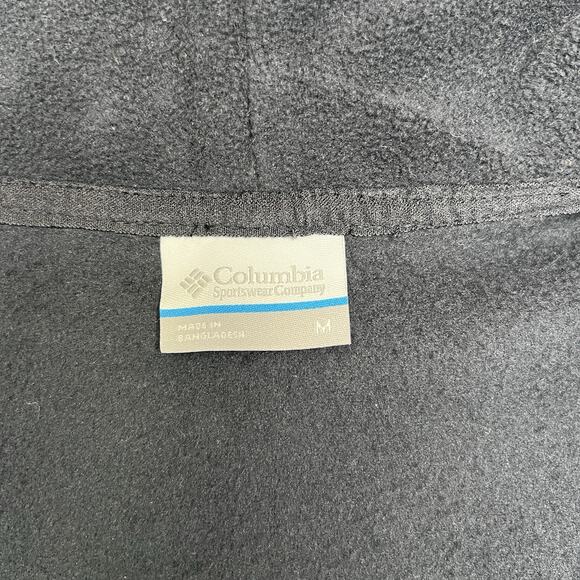 Columbia 1/2 Fleece Sweater Size Medium Mens Black Sequoia Grove $60 - Picture 14 of 16